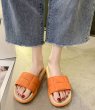 画像5: Women flat Quilted flip flops soft bottom sandals slippers フラットレザーバイカラーキルティング  フリップフロップ サンダル スリッパ (5)