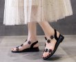 画像4: Women Transparent rhinestone flat sandals 　フラット＆ 透明＆ラインストーンバックストラップサンダル  (4)