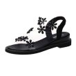 画像2: Women Transparent rhinestone flat sandals 　フラット＆ 透明＆ラインストーンバックストラップサンダル  (2)