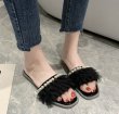 画像3: Women Pearl & lace flat sandals slippers　フラットパール＆レース サンダル スリッパ (3)