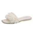 画像2: Women Pearl & lace flat sandals slippers　フラットパール＆レース サンダル スリッパ (2)