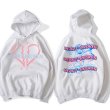 画像2: Unisex heart-broken Paint Hooded Sweat  男女兼用 ユニセックスheart-brookenレタープリントフーディー スウェット パーカ (2)