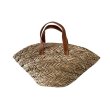 画像1: Shell type woven straw bag Tote Bag 　シェル型トートハンド籠バッグ かご カゴ  バック (1)
