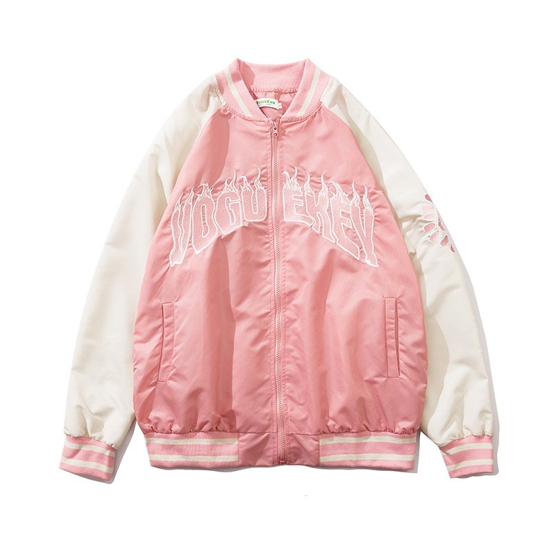 画像3: men & women By color letter  printing baseball uniform jacket blouson ユニセックス 男女兼用 バイカラーレタープリンスタジアムジャンパー スタジャン MA-1 ボンバー ジャケット ブルゾン (3)