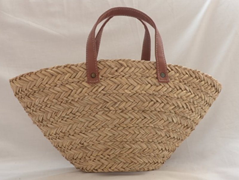 画像5: Shell type woven straw bag Tote Bag  シェル型トートハンド籠バッグ かご カゴ  バック (5)