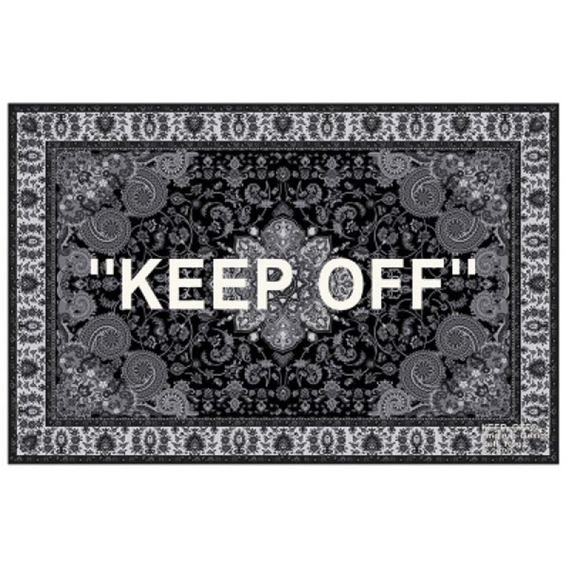 画像1: Paisley KEEP OFF Logo Rug ペイズリー柄  バンダナ柄  キープオフ ラグ カーペット (1)