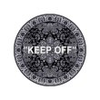 画像1: 即納 Paisley KEEP OFF Logo Round Rug ペイズリー柄  バンダナ柄 キープオフ 丸形 ラウンド ラグ カーペット (1)