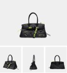 画像2: letter ribbon sports fashion street style high-end handbag Tote Bag 　レターリボントート ショルダー２WAY バッグ (2)