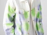 画像4:  splash ink denim jacket blouson 　ユニセックス男女兼用デGニムスプラッシュインクGジャケット ブルゾン  MA-1 ボンバー   (4)