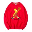画像4:  Simpson basketball paint Pullover sweater　 バスケットユニセックス 男女兼用シンプソンバスケットプリントスウェット トレーナ (4)