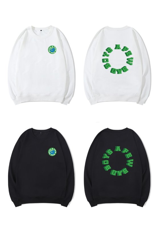 画像8: Unisex circle letter print pullover sweater　ユニセックス 男女兼用サークルレタープリントプルオーバースウェット トレーナ (8)