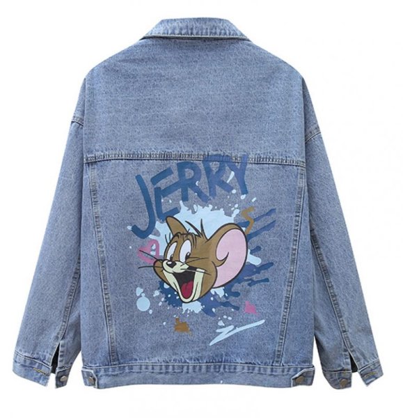 画像1: Tom & Jerry Denim G Jean Jacket denim jacket  トム＆ジェリーデニムGジャン デニムジャケットユニセックス　男女兼用 (1)