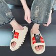 画像3:  Bulldog paint slippers flip flops soft bottom sandals slippers   ユニセックスブルドックペイントプラットフォーム フリップフロップ サンダルシャワーサンダル ビーチサンダル ユニセックス男女兼用 (3)