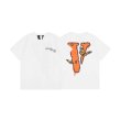 画像2: Unisex V-letter logo & butterfly print oversized T-shirt   男女兼用オーバーサイズボVロゴ＆バタフライプリント半袖Tシャツ (2)