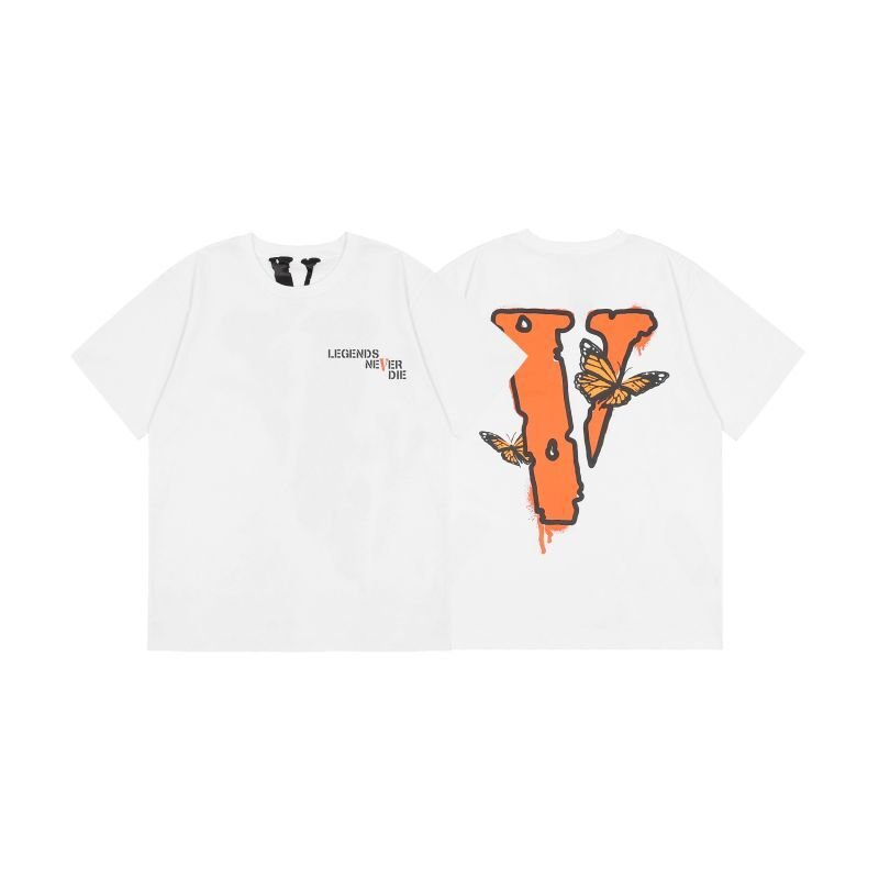 画像2: Unisex V-letter logo & butterfly print oversized T-shirt   男女兼用オーバーサイズボVロゴ&バタフライプリント半袖Tシャツ (2)