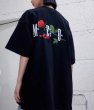 画像3: Unisex Lovers Rose Embroidery oversize half-sleeved T-shirt  sweater　男女兼用 ローズ バラ刺繍 半袖Tシャツ (3)