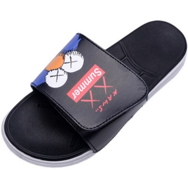 画像2: kaws paint Velcro slippers flip flops soft bottom sandals slippers   ユニセックスカウズペイントベルクロプラットフォーム フリップフロップ サンダル シャワーサンダル ビーチサンダル 男女兼用 (2)
