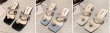 画像6: Transparent heel tong sandals with pearls pumps shoes   パール付き透明ヒールトングサンダル パンプスシューズ　 (6)