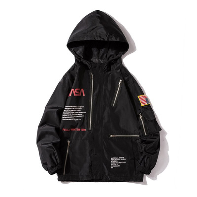 画像2: 21men's NASA 3M reflective jacket super fire INS same astronaut flight jacketユニセックス男女兼用 NASA ナサ ウィンドブレーカー フライトジャケット コート (2)