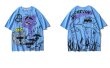 画像2:  Unisex tom and jerry＆ Skull graphics short-sleevedT-shirt スカル  男女兼用ユニセックストムとジェリー&スカル グラフィック半袖Tシャツ (2)