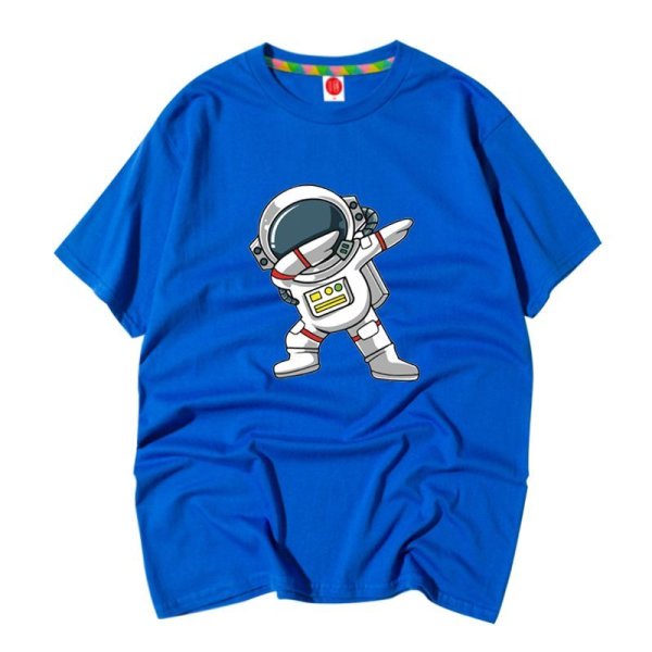 画像1: Nasa Dancing Astronaut T-shirt short-sleevedT-shirt 　 男女兼用ユニセックスダンシング宇宙飛行士 アストロノート半袖Tシャツ (1)
