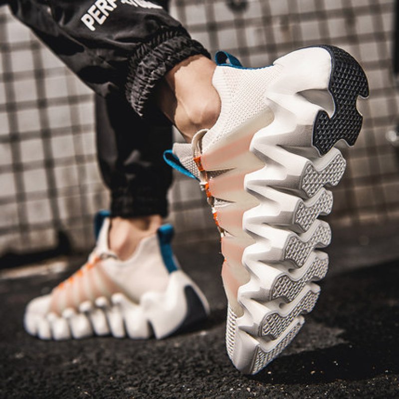 画像6: 21 Unisex Men's Lace up Reflective Chunky sole leather sneaker shoes メンズ 男女兼用 リフレクディブ チャンキーソール ソックススニーカー 厚底 アグリー スニーカー　 (6)