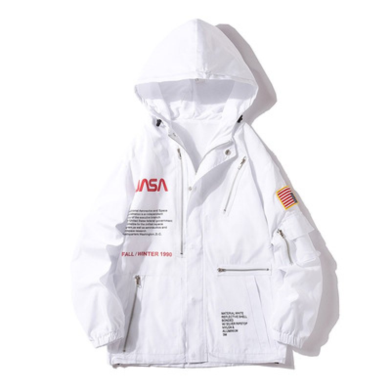 画像1: 21men's NASA 3M reflective jacket super fire INS same astronaut flight jacketユニセックス男女兼用 NASA ナサ ウィンドブレーカー フライトジャケット コート (1)