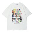 画像1: new fun pattern monogram short-sleeved T-shirt　 男女兼用ユニセックスニューモノグラムプリント半袖Tシャツ (1)