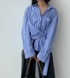 画像3: irregular striped long sleeve blouse shirt　イレギュラーストライプ ボーダーブラウス　シャツ (3)