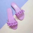 画像4: chain outer wear sandals and slippers shoes   フラット透明チェーンサンダル  スリッパ シューズ　 (4)