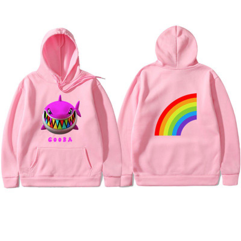 画像10: Unisex  Gooba Rainbow Shark Teeth Hooded Sweatshirt 男女兼用 グーバレインボーシャークフード フーディトレーナーパーカースウェットシャツ  (10)