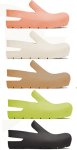画像2: women's casual  toe caps waterproof rain boots jelly white plastic flat sandals pumps shoes  ゼリープラスチックバックストラップ 防水 フラット サンダル パンプスシューズ　 (2)