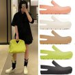 画像3: women's casual  toe caps waterproof rain boots jelly white plastic flat sandals pumps shoes  ゼリープラスチックバックストラップ 防水 フラット サンダル パンプスシューズ　 (3)