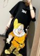 画像3:  Snow White and the Seven Dwarfs Long T-shirt Dress　白雪姫と7人の小人ロングTシャツ型ドレス 半袖 スウェット ワンピース (3)