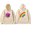 画像1: Unisex  Gooba Rainbow Shark Teeth Hooded Sweatshirt 男女兼用 グーバレインボーシャークフード フーディトレーナーパーカースウェットシャツ  (1)