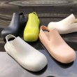 画像6: women's casual  toe caps waterproof rain boots jelly white plastic flat sandals pumps shoes  ゼリープラスチックバックストラップ 防水 フラット サンダル パンプスシューズ　 (6)
