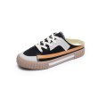 画像6: Women's Canvas Half Lace-up flat sneaker sandals　キャンバス レースアップ フラット フラットハーフスニーカー サンダル スリッポン (6)