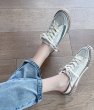 画像4: Women's Canvas Half Lace-up flat sneaker sandals　キャンバス レースアップ フラット フラットハーフスニーカー サンダル スリッポン (4)