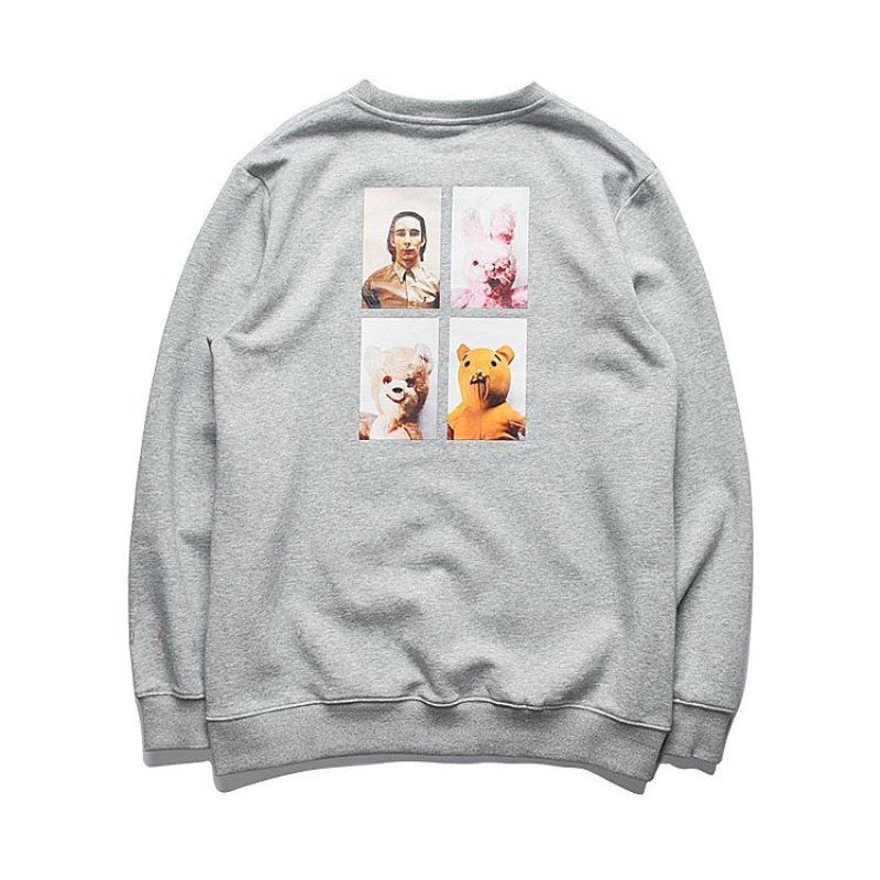 画像3: Unisex   trendy cartoon hedging round neck sweater T-shirt　 男女兼用ユニセックスコミックプリント スウェットトレーナ Tシャツ (3)