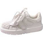 画像2: Women's Shell toe  platform   Lace-up Sneakers   シェルトゥ レースアップ プラットフォーム スニーカー (2)