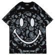 画像1: Unisex Paisley pattern & smile short sleeve T-shirt 　男女兼用ユニセックスペイズリー＆スマイル  半袖Tシャツ (1)