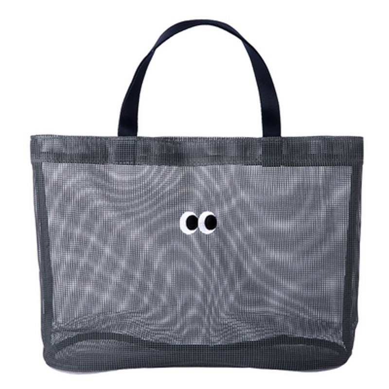 画像1: unisex Mesh large-capacity Eco tote shoulder bag with eyeballs　目玉付きメッシュラージサイズエコトートショルダーバック　ユニセックス 男女兼用 (1)