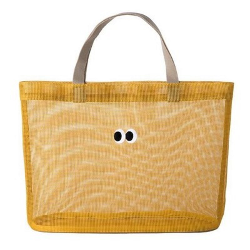 画像6: unisex Mesh large-capacity Eco tote shoulder bag with eyeballs　目玉付きメッシュラージサイズエコトートショルダーバック　ユニセックス 男女兼用 (6)