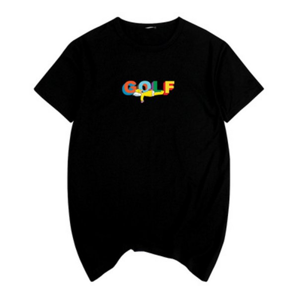 画像1: Unisex GOLF 3D Tyler the creator  Simpson short-sleeved T-shirt 　ホーマー男女兼用  ユニセックス ゴルフ×ホーマーシンプソン半袖Tシャツ (1)