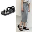 画像4: Crystal flower Roman sandals and slippers shoes   クリスタルフラワー付きプラットフォーム サンダル  スリッパ シューズ　 (4)