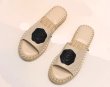 画像4: Women Camellia quilted espadrilles sandals slippers 　カメリア付きキルティングエスパドリーユフラットサンダル 　スリッパ (4)