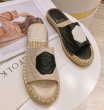 画像3: Women Camellia quilted espadrilles sandals slippers 　カメリア付きキルティングエスパドリーユフラットサンダル 　スリッパ (3)