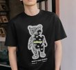 画像3: Unisex Paisley bear print short sleeve T-shirt   ユニセックス 男女兼用 ペイズリー  バンダナ柄  ベア 熊 ブロークンハートプリント半袖Tシャツ (3)