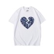 画像4: Unisex Paisley Broken Heart Pattern Short Sleeve T-shirt 　 ユニセックス 男女兼用 ペイズリーブロークンハートプリント半袖Tシャツ (4)