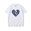 画像2: Unisex Paisley Broken Heart Pattern Short Sleeve T-shirt 　 ユニセックス 男女兼用 ペイズリーブロークンハートプリント半袖Tシャツ (2)